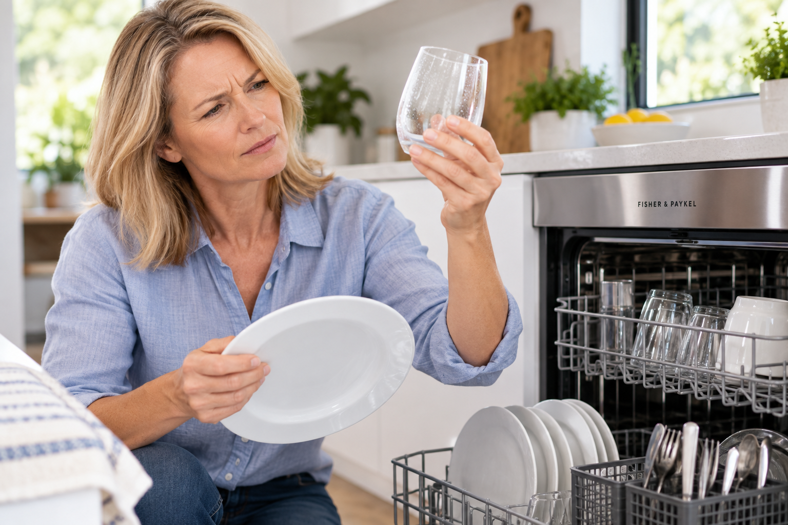 Dishwasher leaving dishes spotty or wet